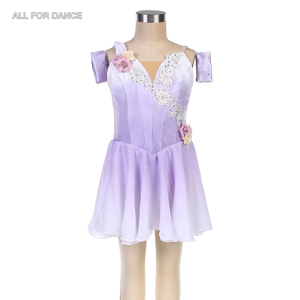 

24085 Ombre Purple Spandex Bodice Dance Costumes Ballet Performance Dancewear Leotard Dress Girls and Women Romantic Ballet Tutu