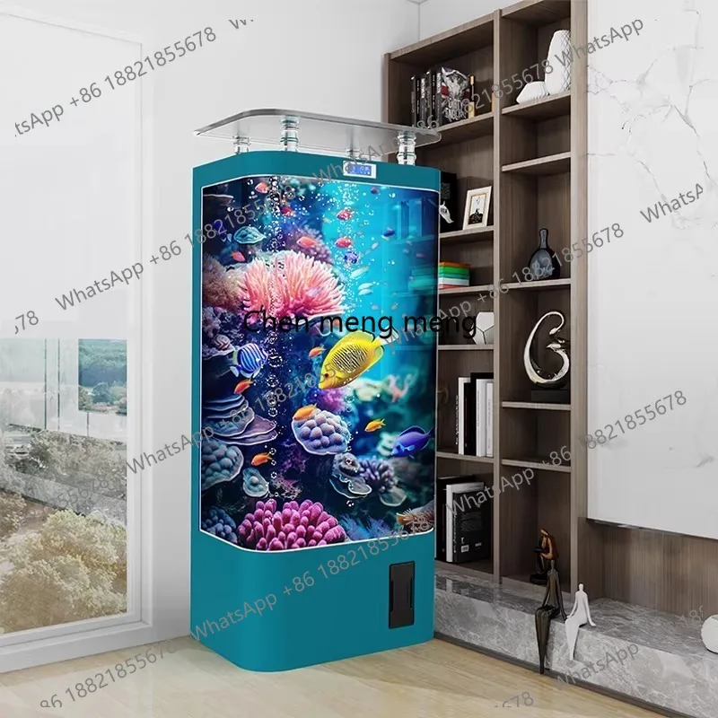

Smart goldfish tank household medium-sized vertical filter integrated ecological glass no-change aquarium box
