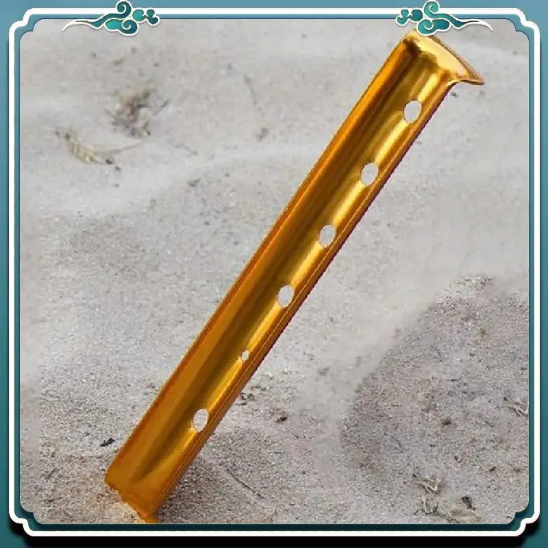 

Reliable 18Pcs Snow And Sand Tent Stakes Pegs Aluminum Alloy U-Shaped Pegs Tent Nails Lightweight For Camping Hiking Backpacking