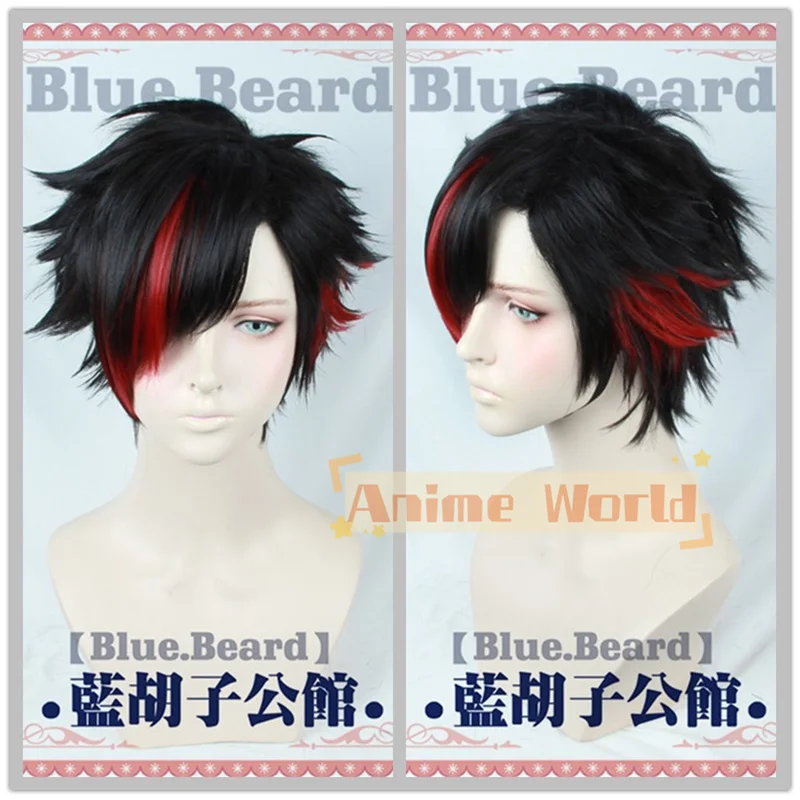 Anime Ensemble Stars Nagumo Tetora Cosplay Wig Short Black Mixed Red Heat Resistant Synthetic Hair Halloween Party Carnival