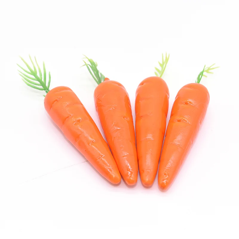 25/50pcs Mini Carrot Artificial Fake Foam Fruits Vegetables Carrots Easter Party Decorations Home Easter Kids Gift Toys Supplies