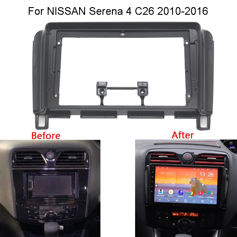 Car Radio Multimedia DVD Player Frame Kit Auto Stereo Dash Panel Fascia Mount For Nissan Serena 4 C26 2010-2016