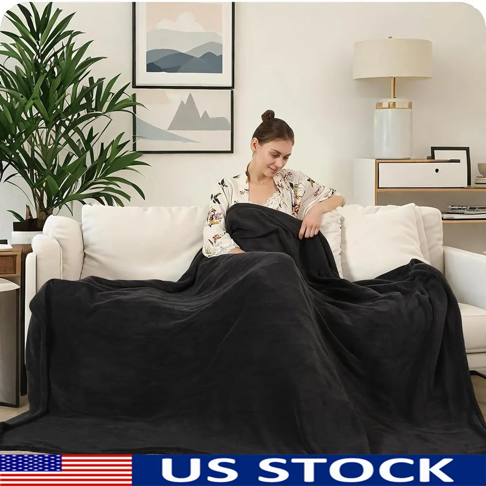 

Электрическое одеяло с подогревом, уютный коралловый флис, 4 настройки температуры, 10 часов, автоматическое отключение, можно стирать в машине, мягкий и легкий вес