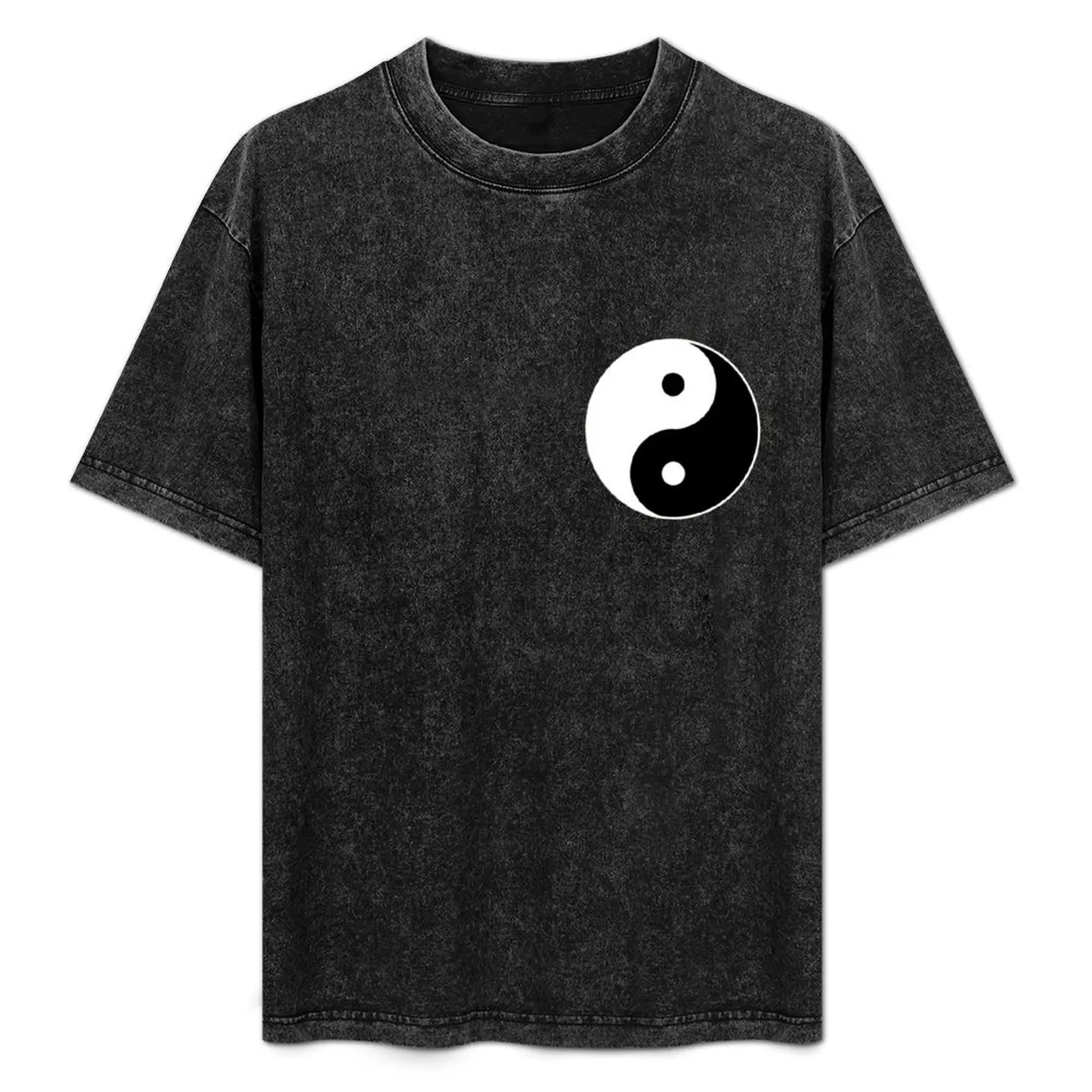 

Yin Yang Symbol white on black T-Shirt oversized graphic tee sweat customs design your own mens t shirts