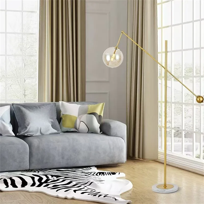 Vintage lampa podłogowa minimalistyczna nordic szklana lampa Sofa stojąca do kawy lampka nocna do sypialni kreatywna oświetlenie półki podłoga w