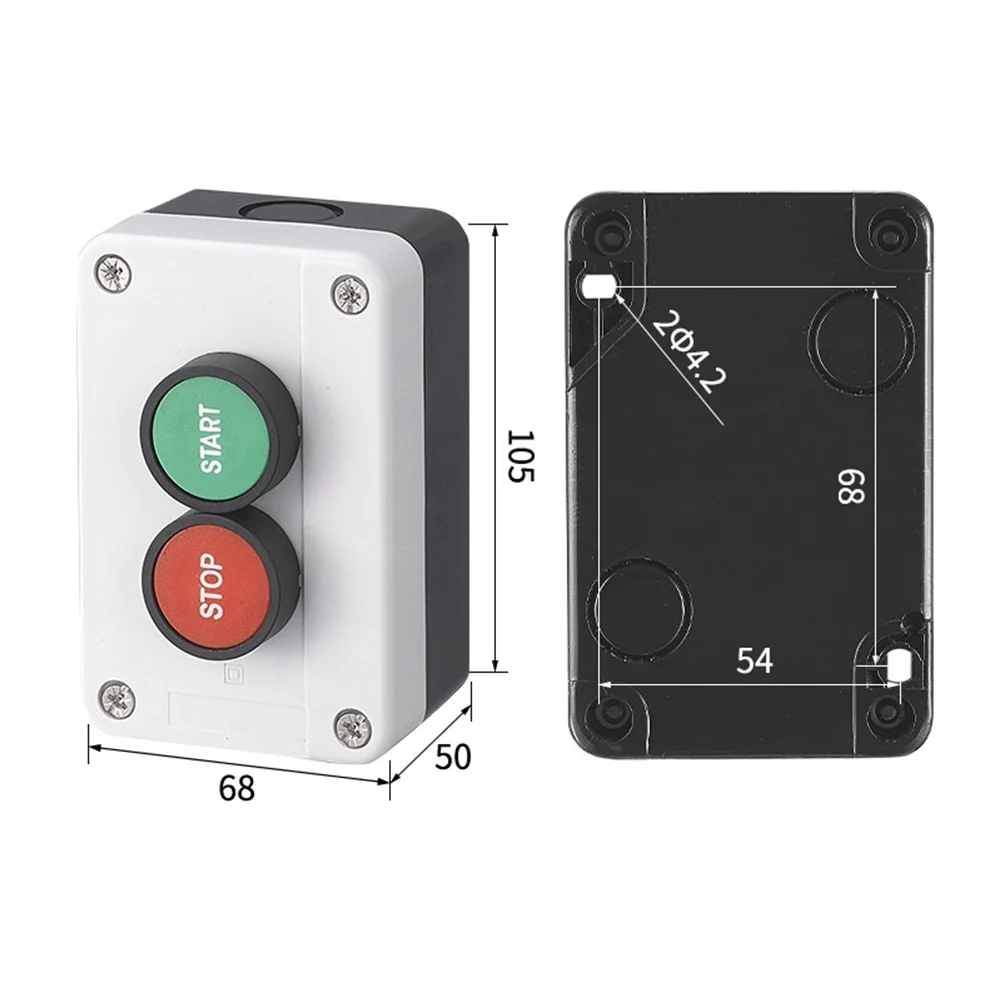 For Harsh Environments Waterproof Button Switch Dual Switch Design For Machines Momentary Push Button High Current Rating 10A