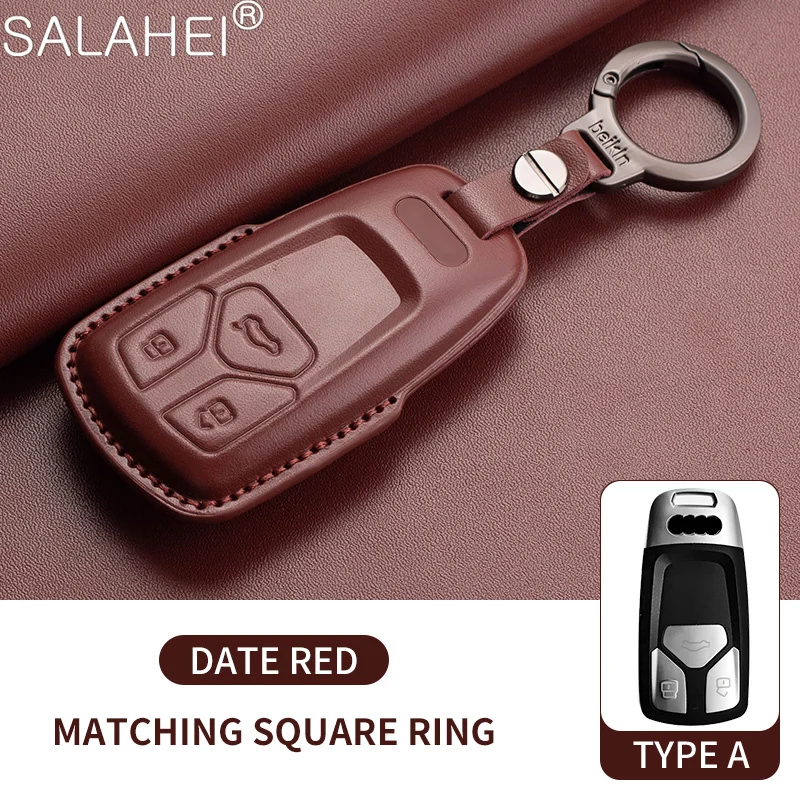 Holder Accessories Car Key Fob Cover for Audi A4 A5 A6 B6 B7 B8 A7 A8 Q5 Q7 R8 TT S5 S6 S7 S8 A8L SQ5 Keyless Keychain Durable