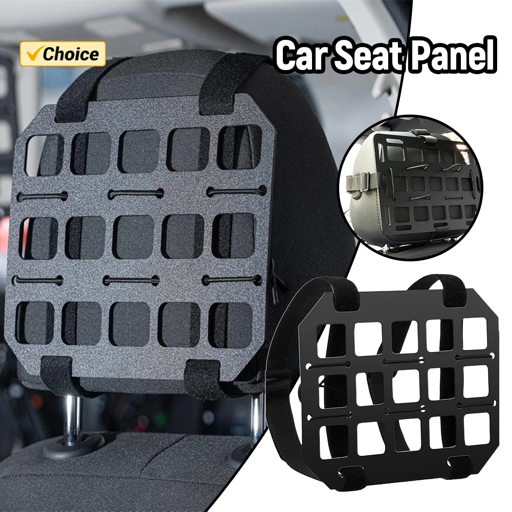 Car Rear Seat Back Headrest Organizer Auto Vehicle Rigid MOLLE Panel Car Headrest Gear Holder for Most Car Vehicles