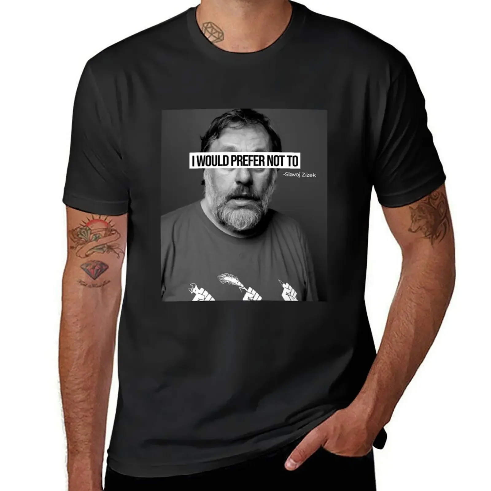 Slavoj Zizek ( I Would Prefer Not To ) T-Shirt essential t shirt sports fans mens designer t shirt