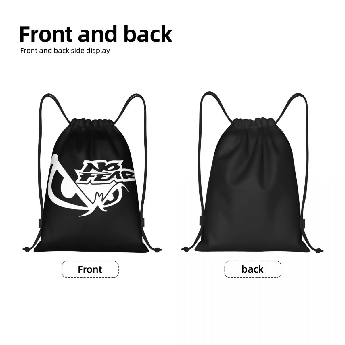 No Fear Owl's Eyes Sandwich Multi-function Portable Drawstring Bags Sports Bag Book Bag For Travelling