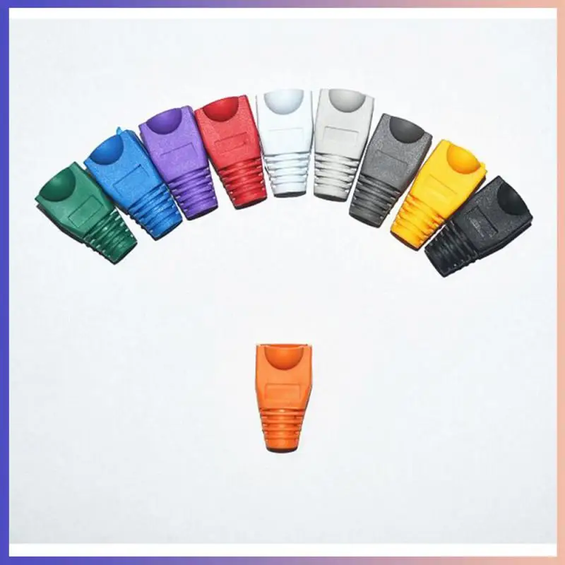Tapa adaptadora para Cable de red Ethernet, conector RJ45 CAT6 CAT5e, tapas RJ45 Cat 5 CAT6, funda protectora multicolor, 100 piezas
