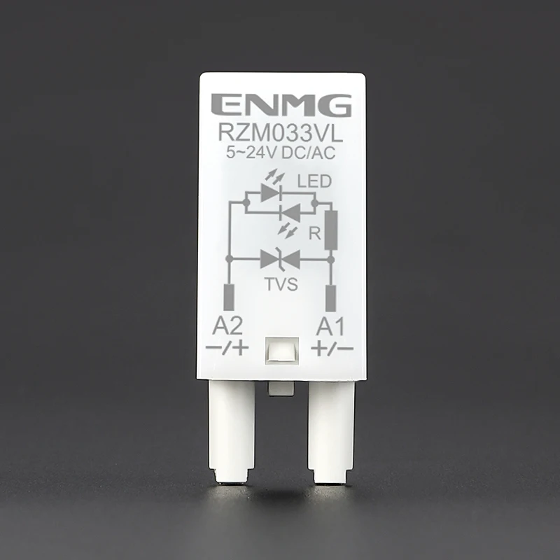 ENMG Relay Protection Surge and Overvoltage Indication Module RZM033VL, 5~24V DC/AC with Indicator Light