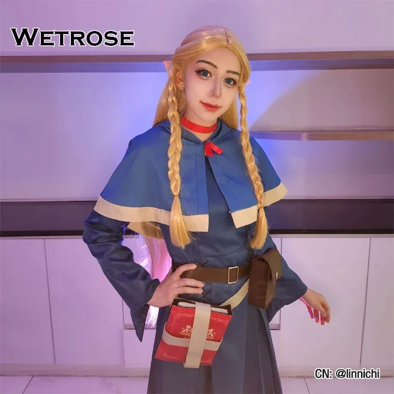 

【Wetrose】Marcille Donato Косплей Костюм Delicious in Dungeon Food Marushiru Donatou Danjon Meshi Set Парик Хэллоуин Эльф
