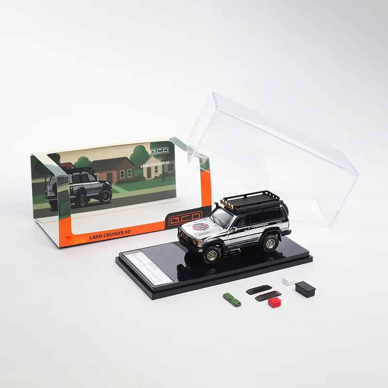 Pré-venda gcd escala 1:64 land cruiser lc80 liga simulação modelo de carro de metal ornamento lembrança exibição coleção hobby presente