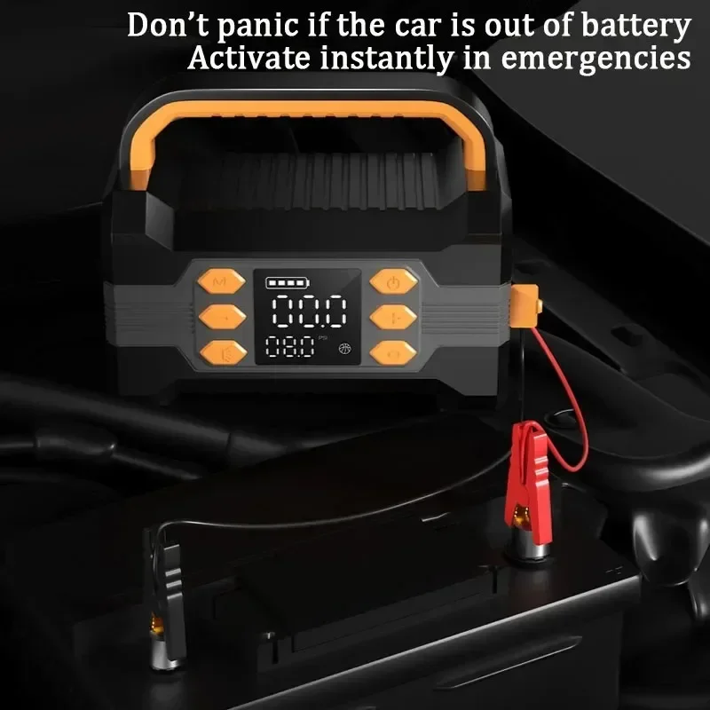 New Car Jump Starter Air Pump Multifunction 4-in-1 Air Compressor Starting Device Mobile Power Battery Emergency Power Supply