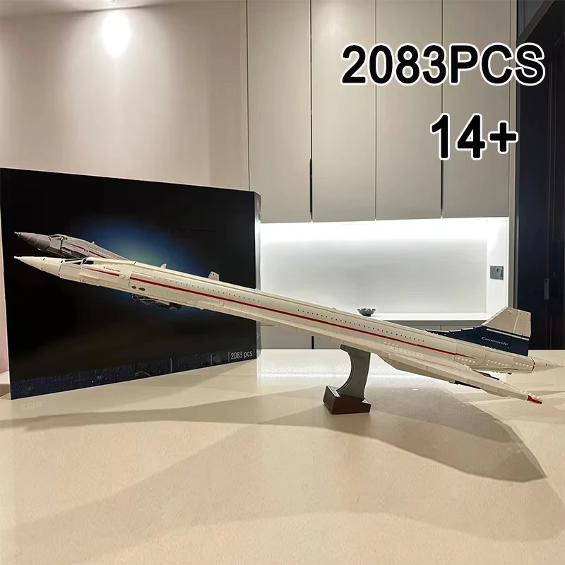 

2025 Kalein new aviation series Concorde Airbus aircraft building block model toy 10318 children's Christmas gift2083PCS