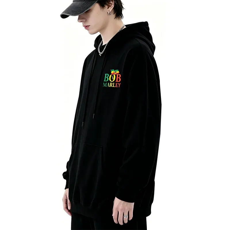 

Reggae Bob Marley Face Graphic Hoodie Unity Is The World's Key and Racial Harmony Sweatshirt Men Women Casual Vintage Hoodies