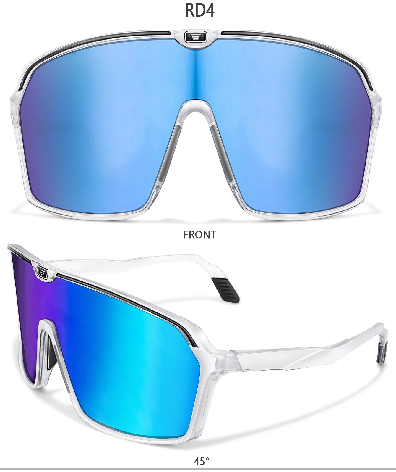 2er-Pack Herren- und Damen-Sonnenbrillen mit großem Rahmen, Outdoor-Sport, Wandern, Radfahren, Laufen, Klettern, Brillen, UV400 – Detail 8