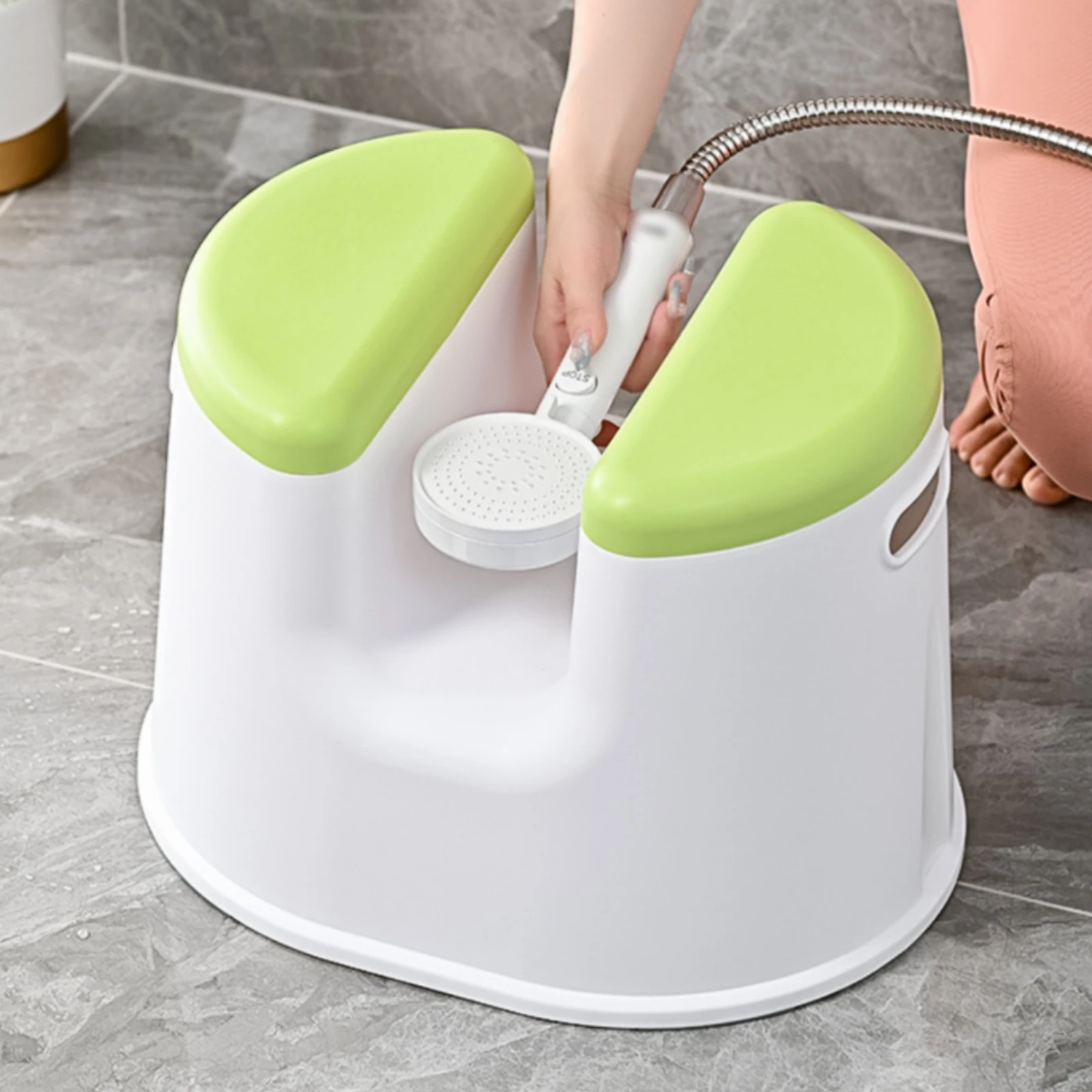 Plastic Sitz Bath Stool Low Base Sitz Bath Stool Postpartum Soak Pan Easy to Clean Personal Care Aid Lightweight for Bathroom view 4