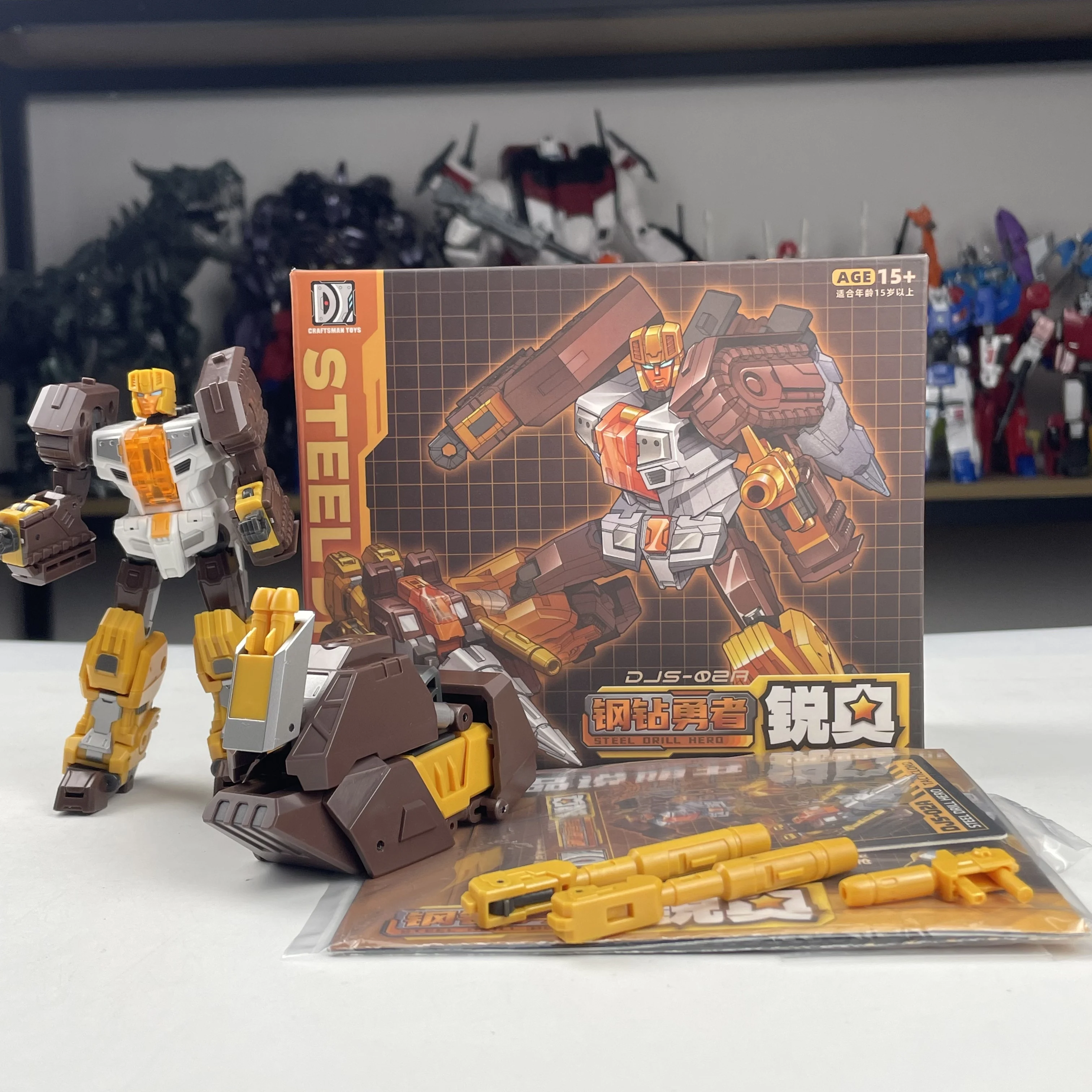 

Игрушки-трансформеры Робот-манипулятор Игрушки Computron DJS-02A 10 СМ СТАЛЬНАЯ дрель Nosecone Фигурка игрушка