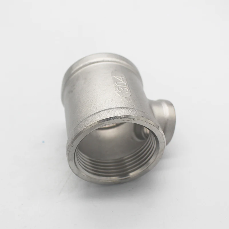 1/4 3/8 3/4 1 Variable diameter BSP Female Thread Tee Three Way Reducer 304 Stainless Steel Pipe Fitting Reducer Connector