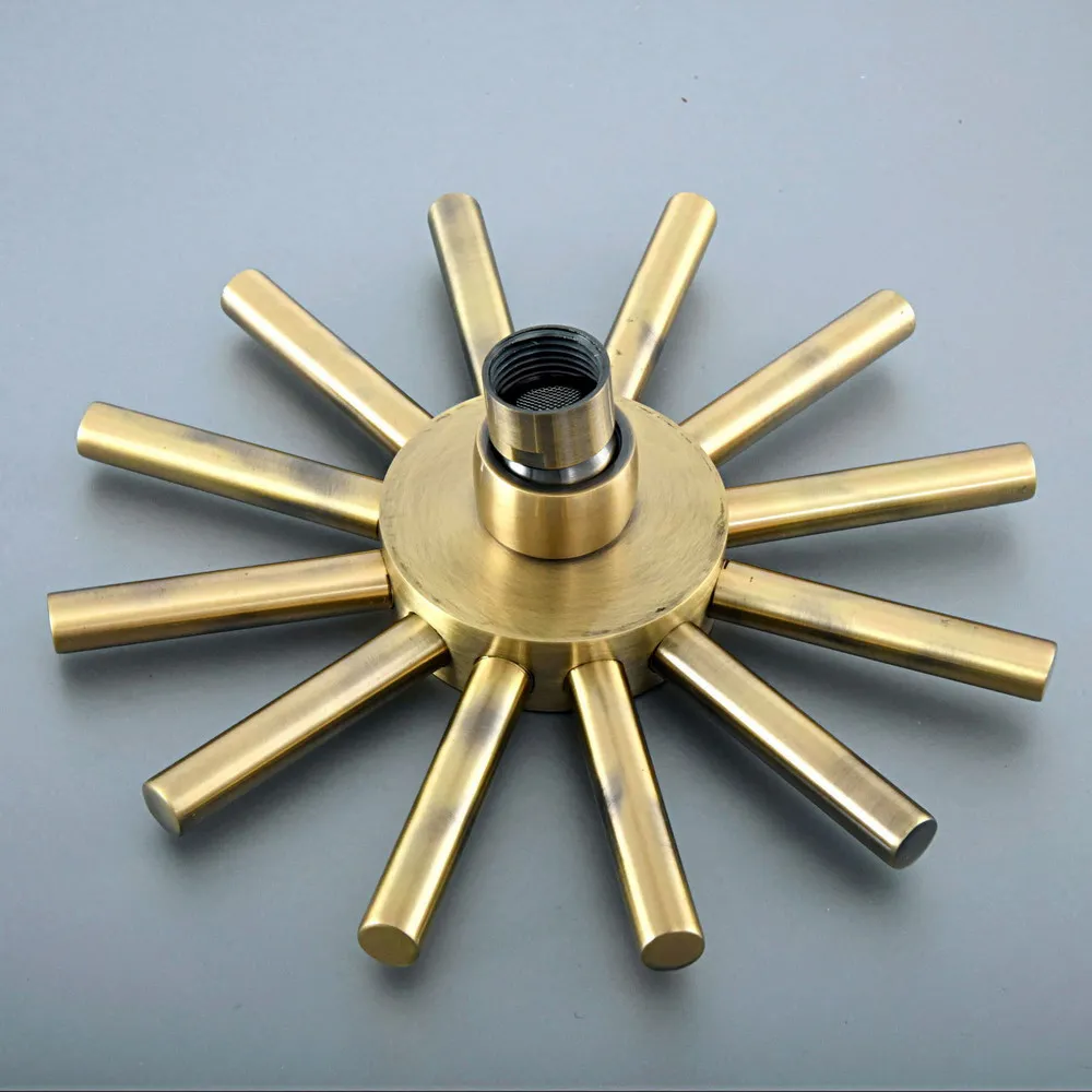 

8" inch Antique Bronze Sunflower Shape Bath Rainfall Rain Bathroom Shower Head Bathroom Accessory (Standard 1/2") msh253