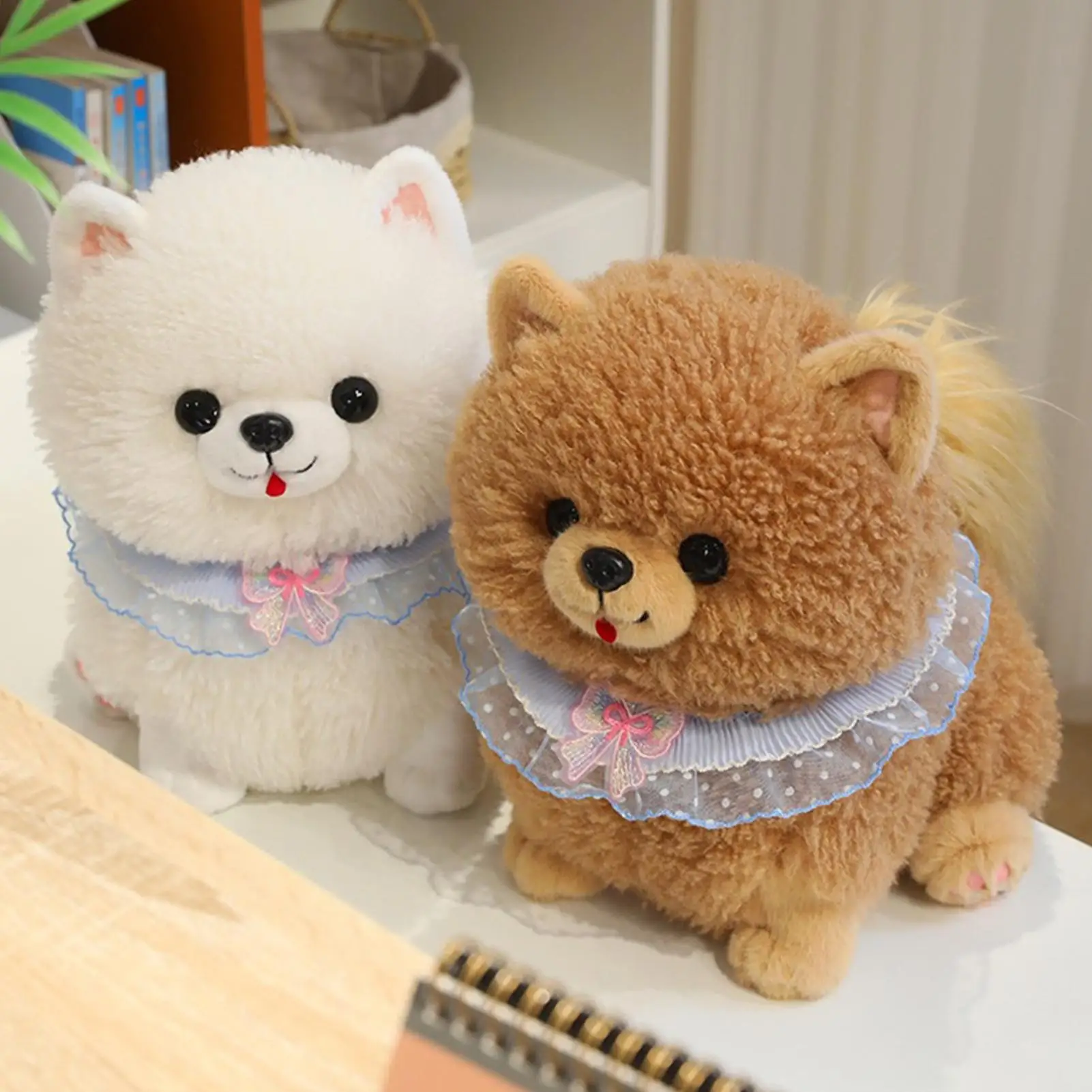 

Realistic Puppy Plush Toy Dog Stuffed Animal Soft Cute for Kids Adults Gift Collection Home Bedroom Decor Comfort Companion