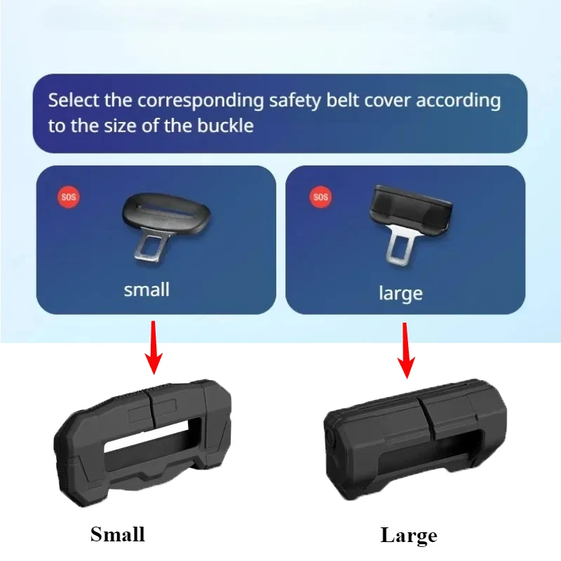 For Tesla Model 3/Y/3 Highland 2024 Seatbelt Buckle Protective Cover Silicone Collision Avoidance Red Black Car Safety Belt Clip