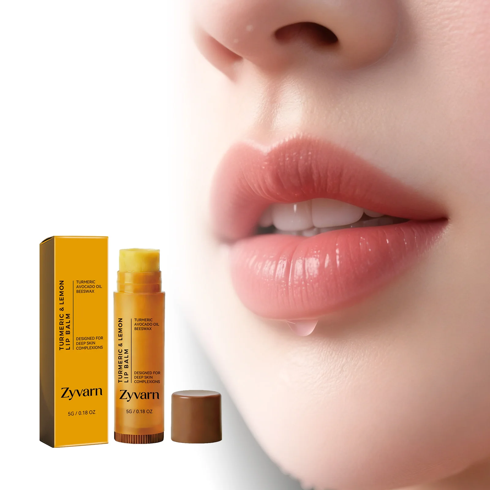 Turmeric & Lemon Lip Balm Natural Lip Balm Illuminate Your Smile, Brighten & Nourish Dark Lips Natural Moisturizing Lip Balm