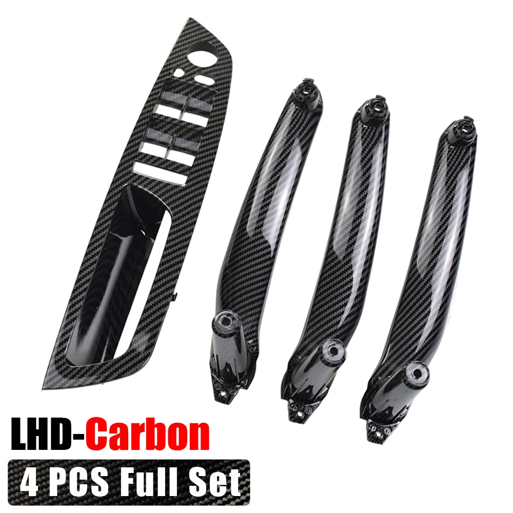 LHD RHD Carbon 4-teiliges Innentürgriff-Panel-Kit Ersatzteile Dekoration für BMW X5 X6 E70 E71 2007-2013 – Detail 15