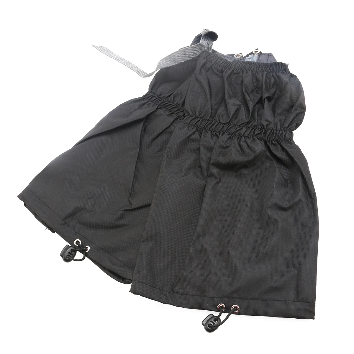 

1 Pair Waterproof Breathable Snow Gaiters Black One Size 42Cm Length 48Cm Calf Adjustable Elastic Hook Loop Fastening For Skiing