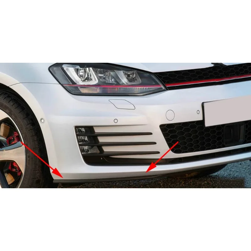 VW 골프 MK7 GTI 2015-2017 5GG805903 5GG805904용 좌/우측 자동차 앞 범퍼 립 에어 디플렉터 밸런스 트림 로워 스포일러 썸네일 6
