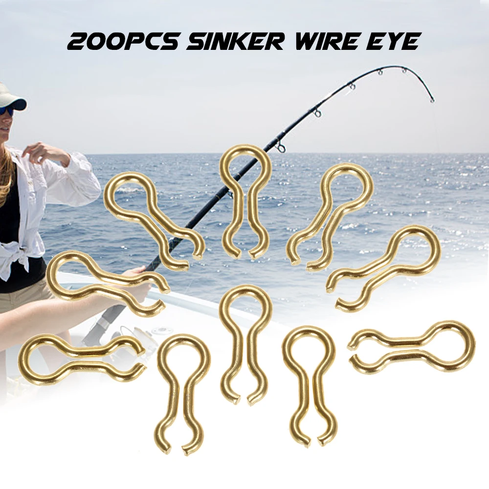 200PCS Messing Sinker Draht Auge für DO-IT Formen 15/17,5/2,5 cm Angeln Mithelfer Outdoor Angelgerät Werkzeuge Angeln – Detail 8