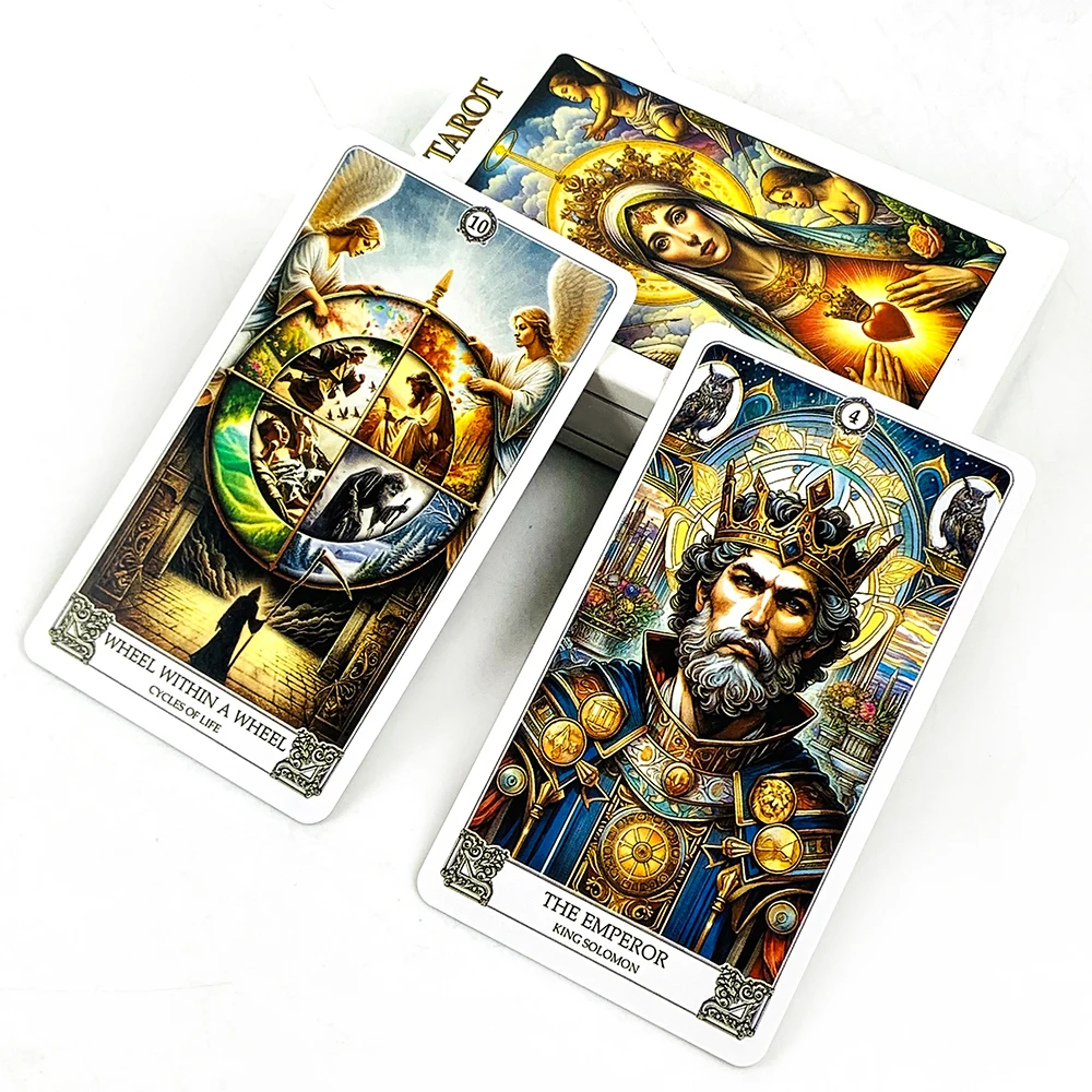 

New Tarot Cards Vibrant Illustration Mysterious Prediction Divination Tarot Deck Party Game Entertainment Leisure Board Games