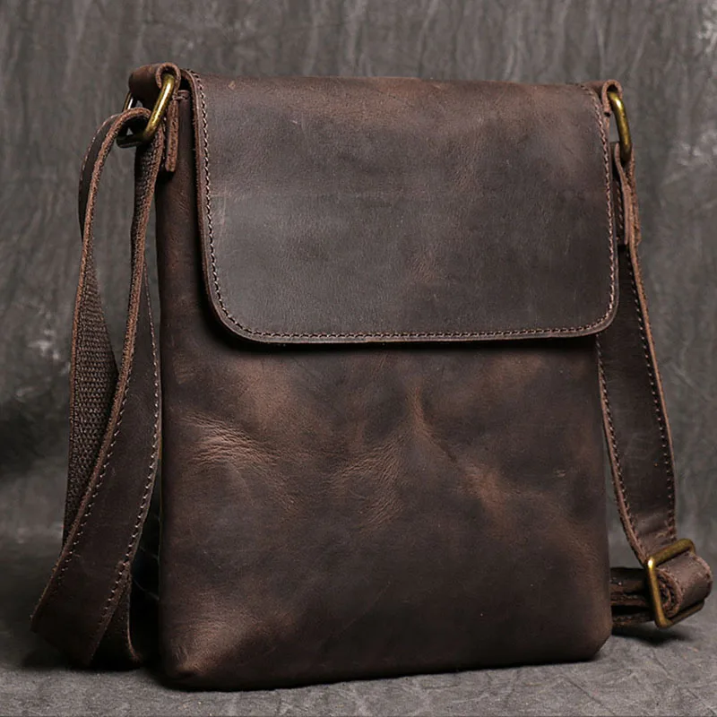 Top cowhide messenger bag for Men Genuine Leather Crossbody bag male easy travel Shoulder bag for tablet Men's leather handbag