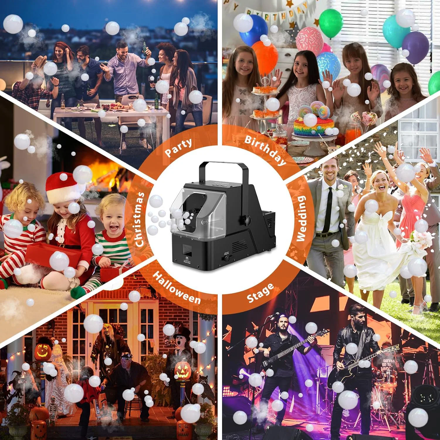 450W Smoke Bubble Machine New Wireless Remote Control DJ Wedding Stage Performance Birthday Party Dedicated