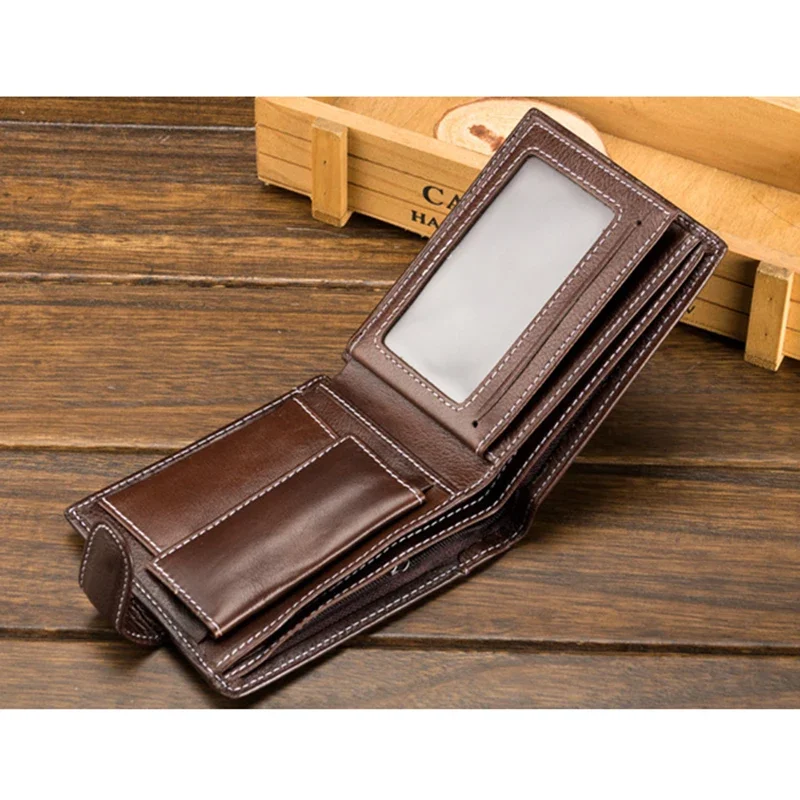 Wallet with coin pocket top quality men wallets multifunction leather purse wallet male purse  brand