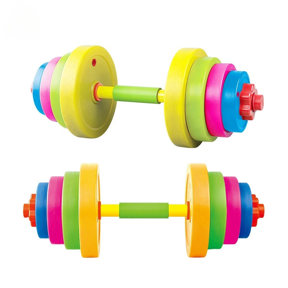 New Sports Children's 2024 Mini Sports Game Sports Weightlifting Toys Dumbbell Set Children's Plastic Dumbbell Toys