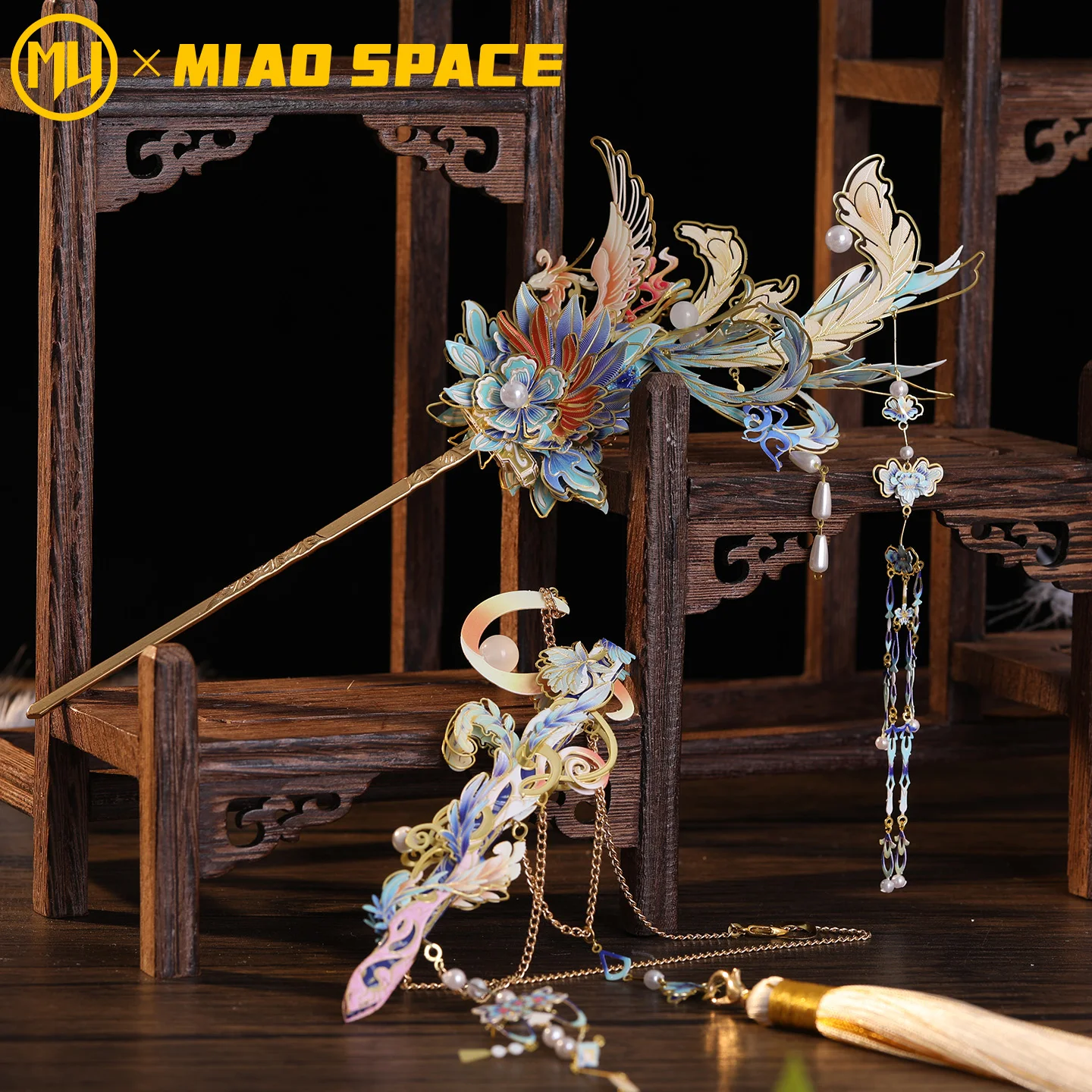 MU Qinghuang Sword Hairpin 3D Stereoscopic Metal Puzzle DIY Puzzle Toy Desktop Office Decoration Stress-Relieving, Colorful Gift