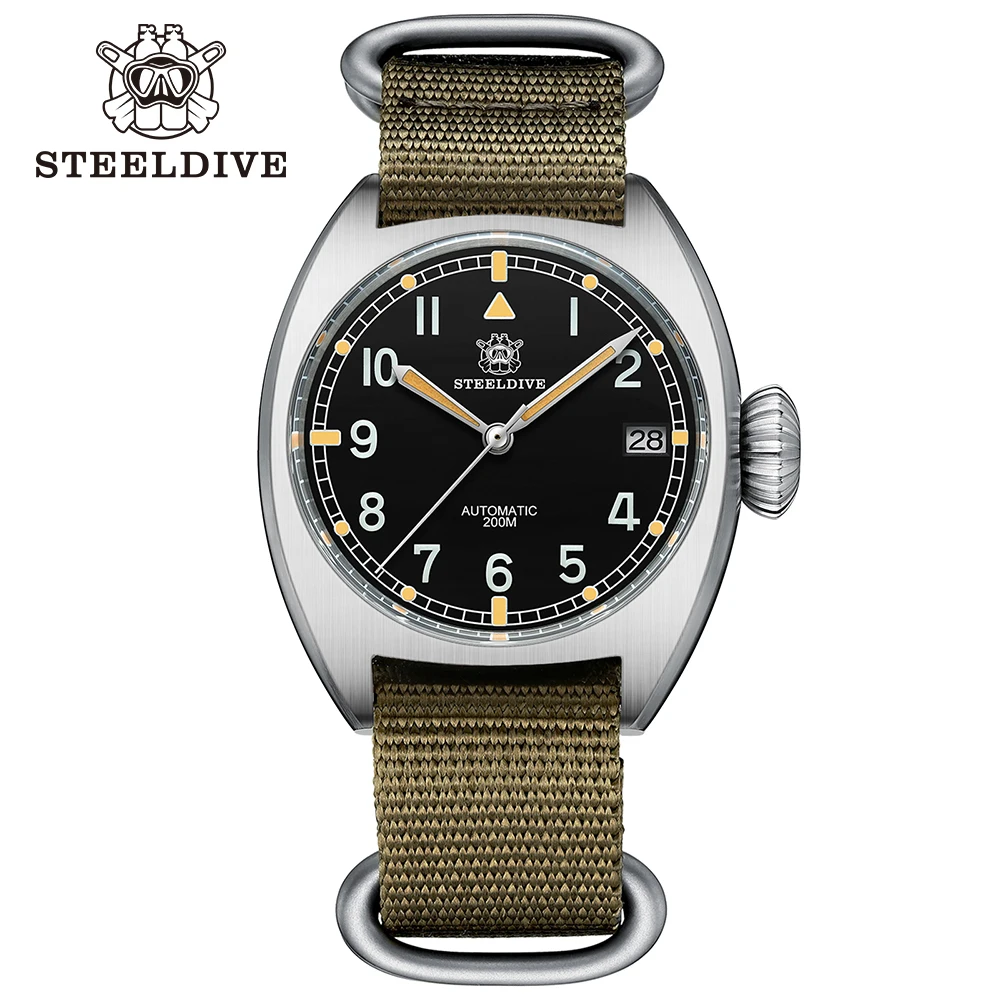 

Бренд STEELDIVE SD1907 Limited Supply, тонкий стальной корпус 36 мм, сапфировое стекло, NH35, автоматические часы 18 мм, 200 м, водонепроницаемые часы для дайвинга