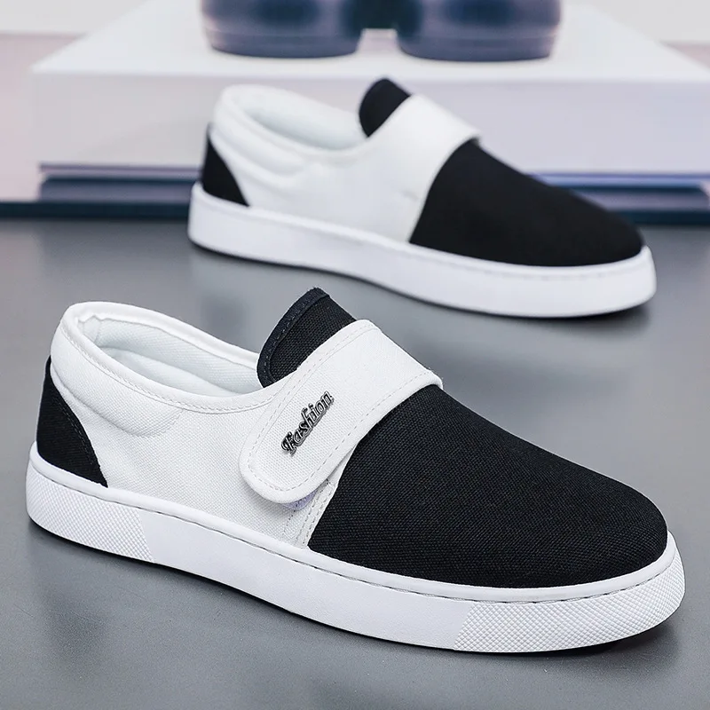 

Mens Casual Sneakers Slip On Shoes with Velcro Strap Lightweight Comfortable Walking Shoes for Men