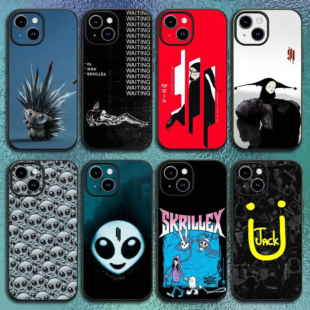 Capa de telefone Skrillex para iPhone 17 12 13 14 15 16Pro Max Plus Classic preto soft shell