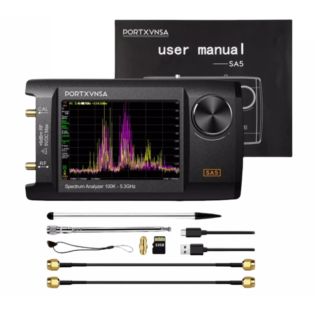 SA5 100K-5.3GHz Handheld Spectrum Analyzer Signal Generator W/ 4\