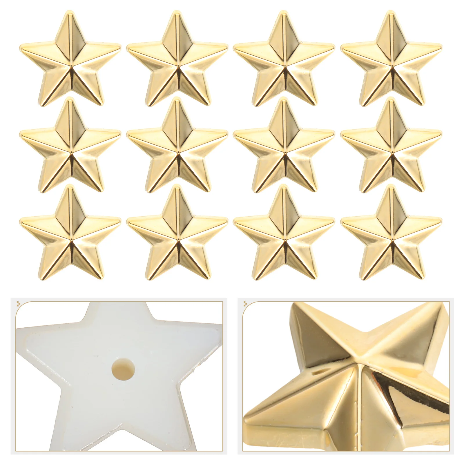 

200Pcs Acrylic Star Decor Accessories DIY Craft Ornaments Lightweight Stylish Design for Clothes and Headdress Making Supplies