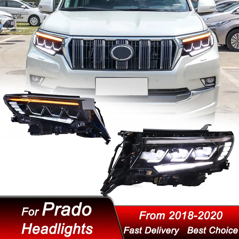 

Car Headlights For Toyota Prado 2018-2020 lexus full LED Headlamp Assembly Upgrade High Configure Projector Lens Accessories Kit