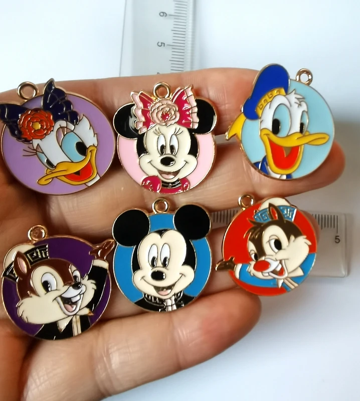 

10 Pieces Disney mickey minnie Jewelry Making Pendant DIY Earring Necklace Bracelet Accessories Alloy Diy Decoration Pendant