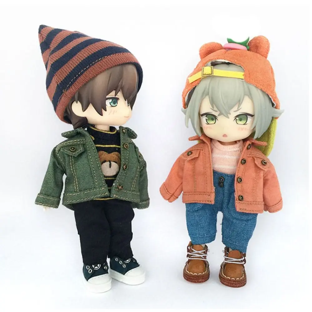 

Fashion Doll Coat Cotton Material DIY Jeans Jacket 8 Colors Casual Wear Outfits for 1/12 BJD/GSC Dolls/for 1/11 OB11 Dolls