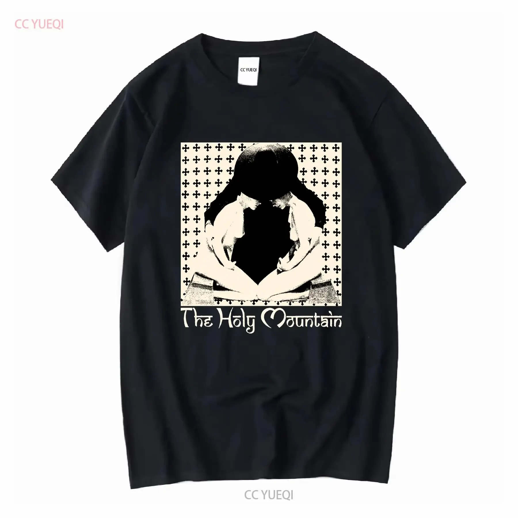 تي شيرت ترويجي لفيلم الجبل المقدس مقاس صغير فيلم عبادة من Jodorowsky بأكمام طويلة عتيق مغسول ناعم قليلاً