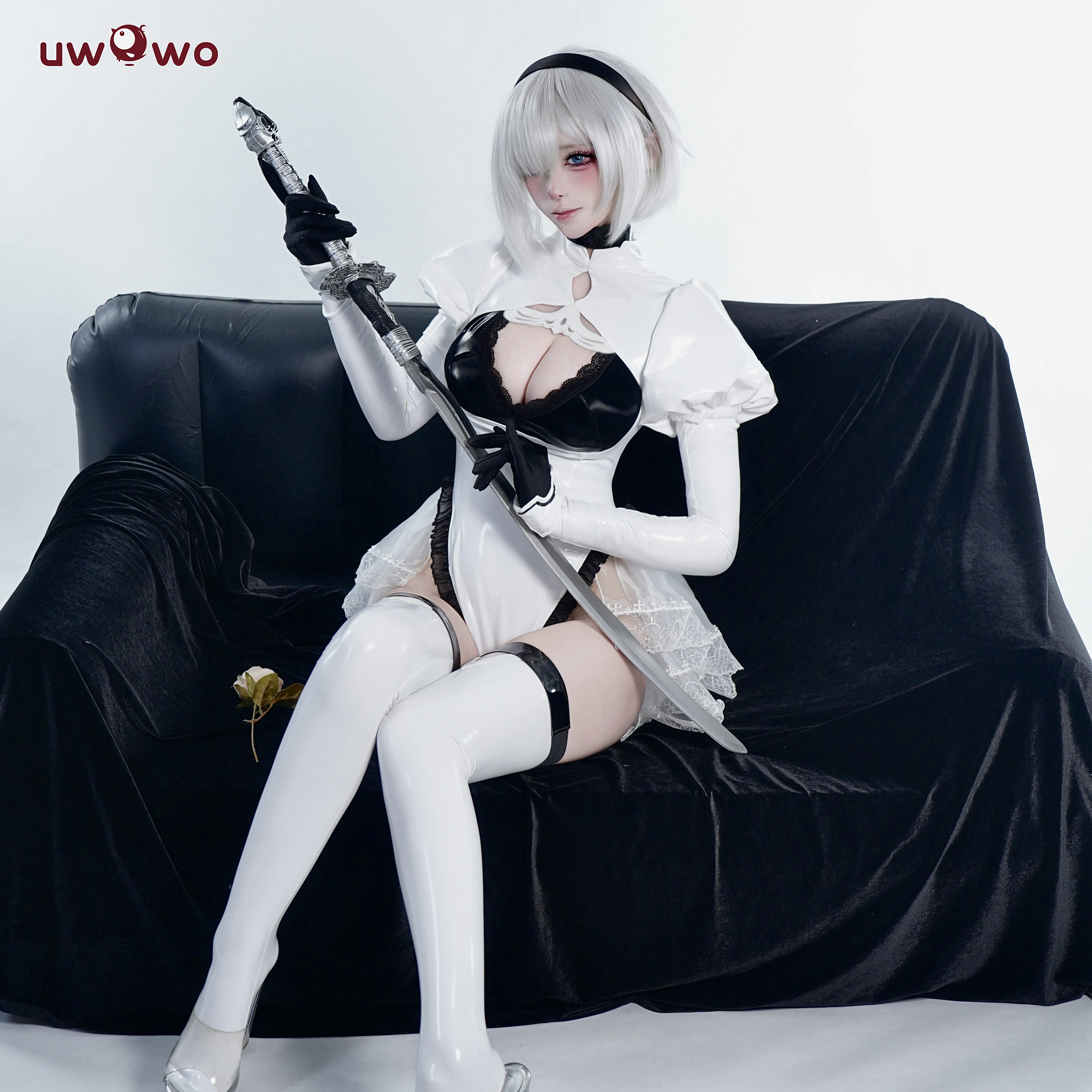 PRE SALE UWOWO 2B Cosplay Game AL Collab 2B [B]rief respite Cosplay Costume Halloween Costume