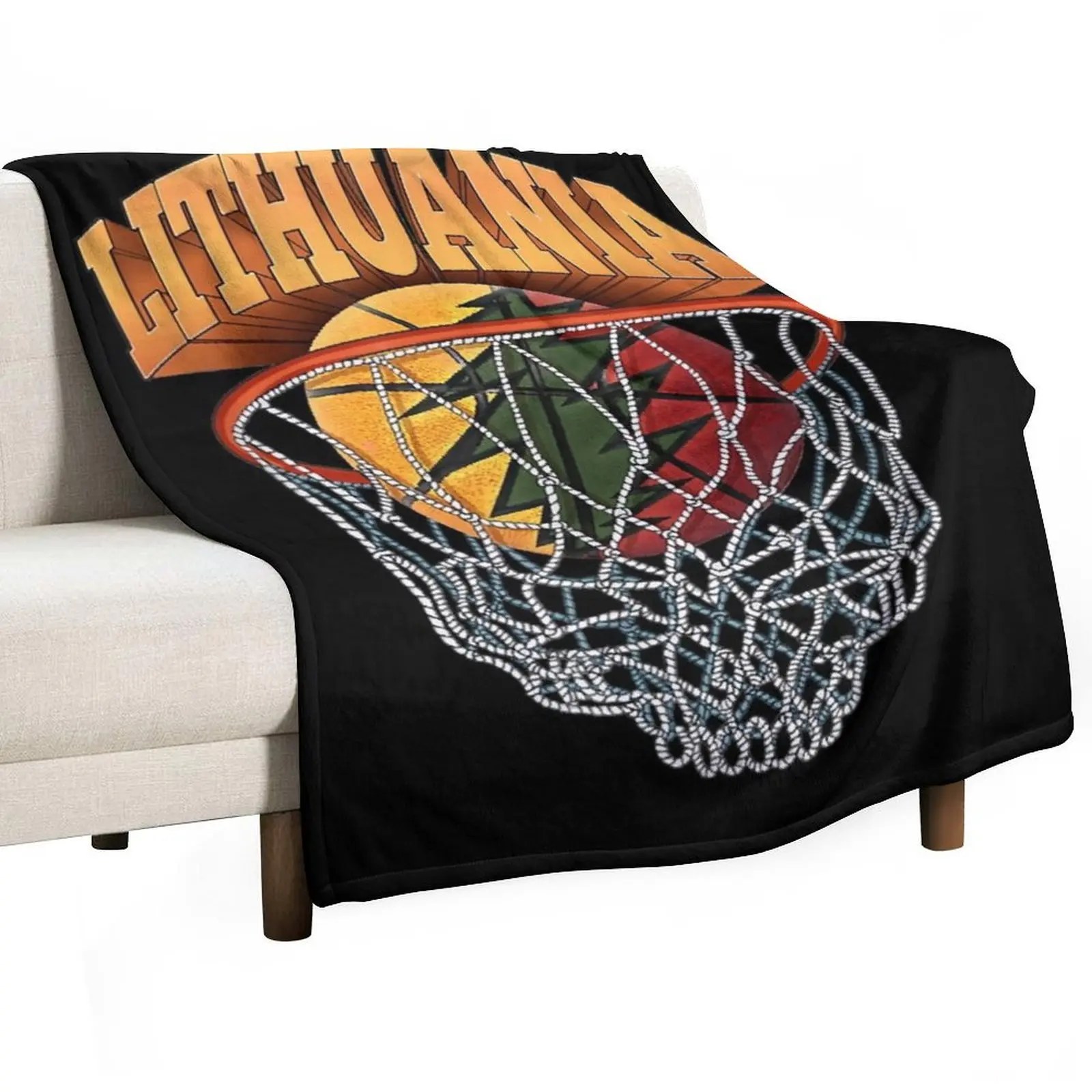 

Lithuania Basketball Skeleton Net Classic Throw Blanket Giant Sofa Nap for babies Bed Fashionable Blankets
